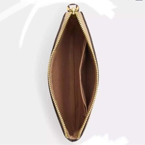 Corner Zip Wristlet In Signature Canvas With Floral Print Wallet Bag Purse